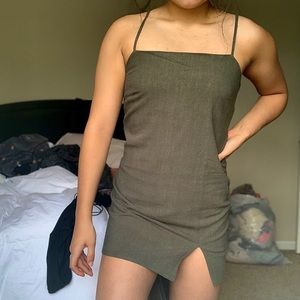 Kendall&Kylie side slit green mini dress *TAGS ON*